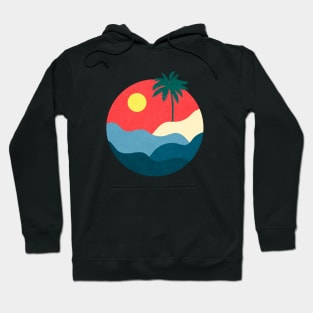 Minimalist Abstract Nature Art #8 Warm Tropical Beach Hoodie